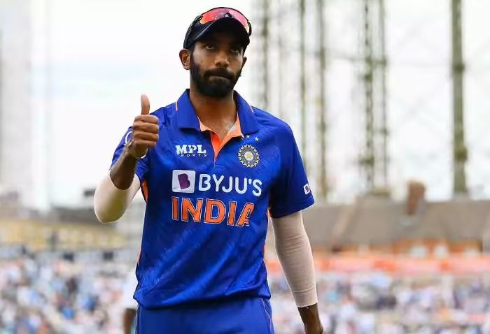 : Jasprit Bumrah celebrates after breaking Ravindra Jadeja's record for most ODI wickets by an Indian bowler in England