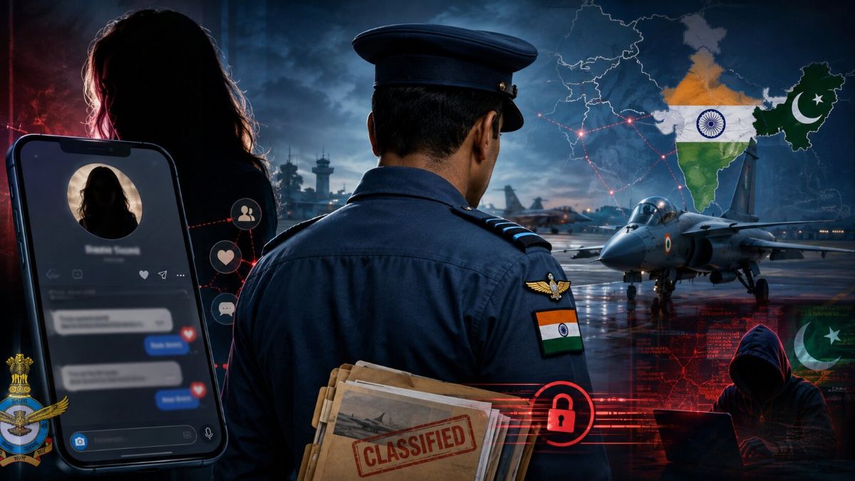 Indian Air Force Wing Commander honey trap case involving alleged sensitive information leak to Pakistani handlers
